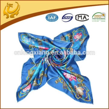 Turkish Hot Selling High Quality 100% Silk Satin Scarf Wholesale Custom-made Printed Shawls